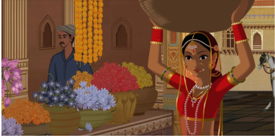 Still from the animated film Bombay Rose