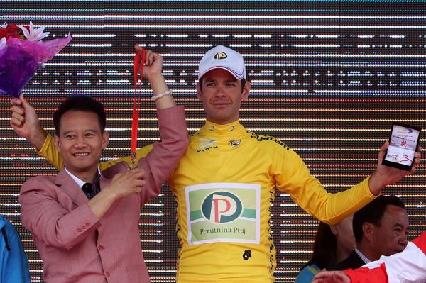 Gregor Gazvoda (Perutnina Ptuj) took the race lead after his stage win
