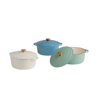 Round Enameled Cast Iron Dutch Oven