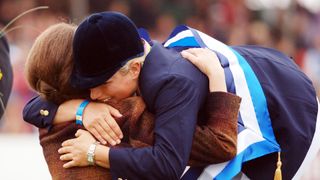 Princess Anne hugs Zara Tindall