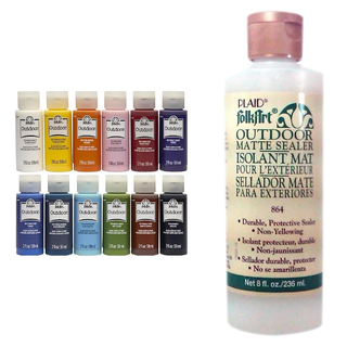 assorted paints suitable for outdoor use