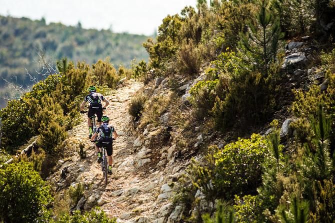 Team Cannondale Factory racing riding in Ligure