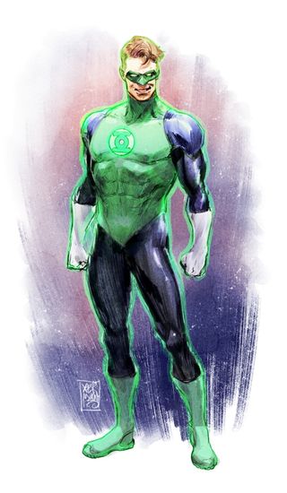 Hal Jordan character design by Xermánico
