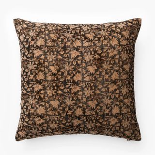 Isolde Velvet Block Print Pillow Cover