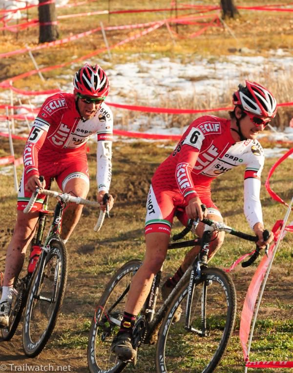 The Clif Bar men seemed to stick together the whole race