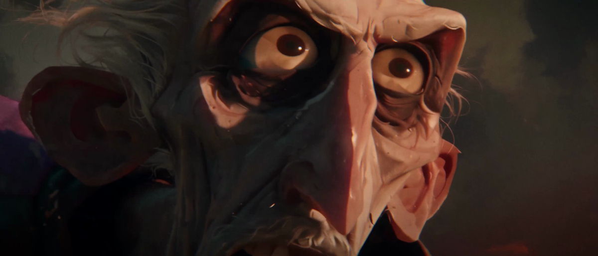 Screens from an AI made animated short featuring an old Spanish night