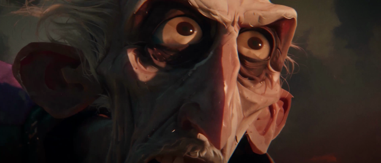 Screens from an AI made animated short featuring an old Spanish night