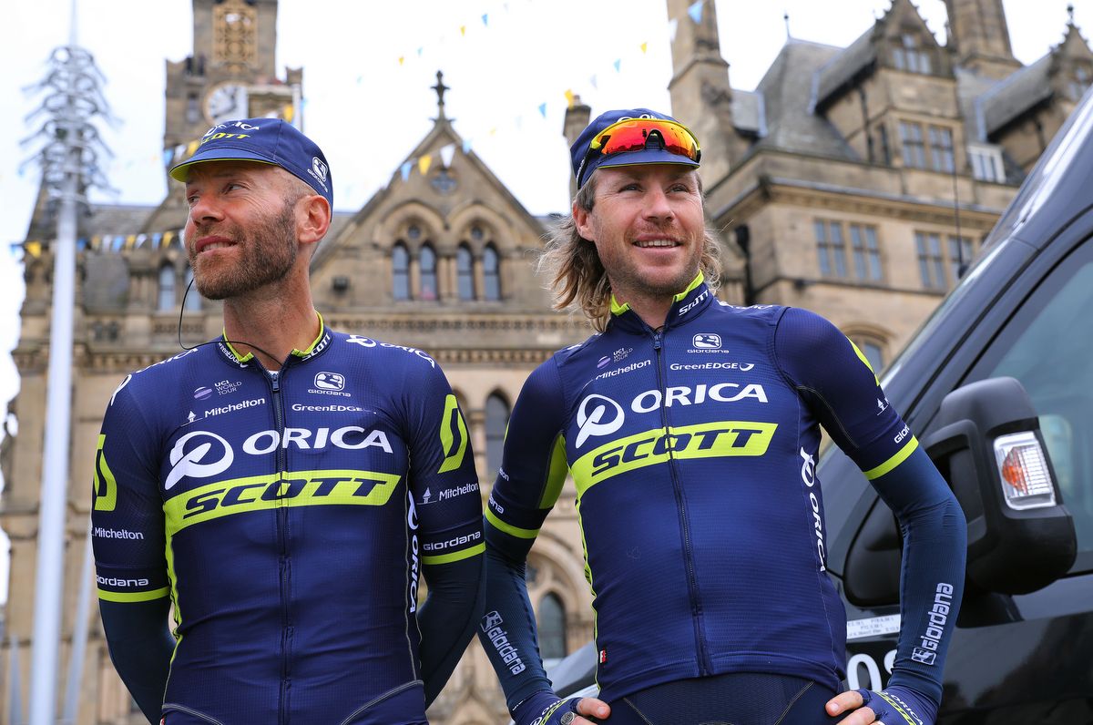 Svein Tuft and Mitch Docker (Orica-Scott)