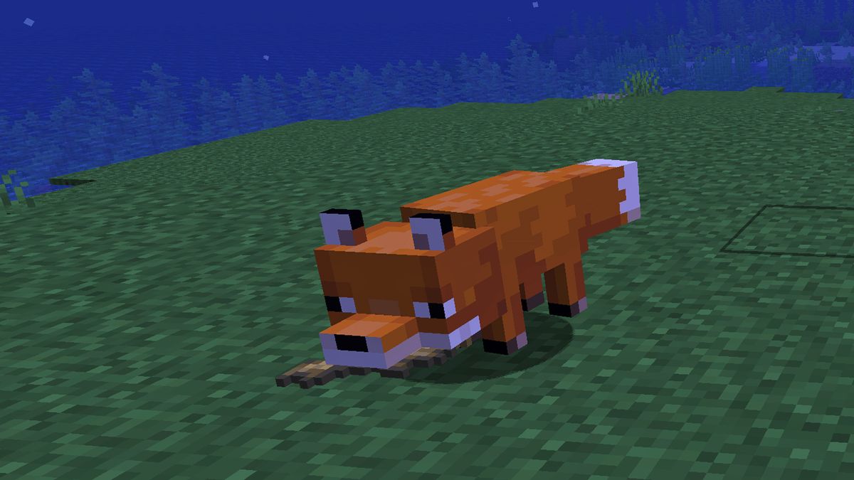 Minecraft fox carrying item