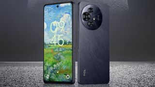 TCL 50 Pro Nxtpaper phones screen and back panel side by side