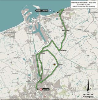 Elite Men's ITT course 2021 UCI Road World Championships