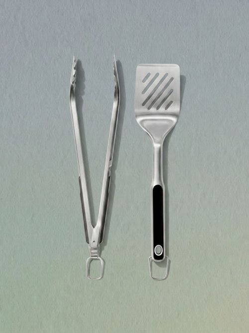Outdoor Grilling Turner and Tongs Set