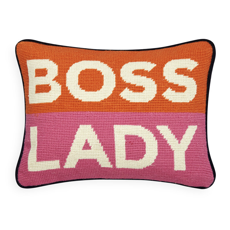 Jonathan Adler Personality Boss Lady Needlepoint Pillow | Wayfair