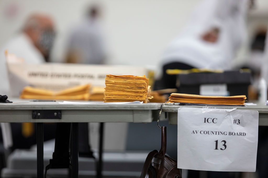 Ballot counting in Michigan.