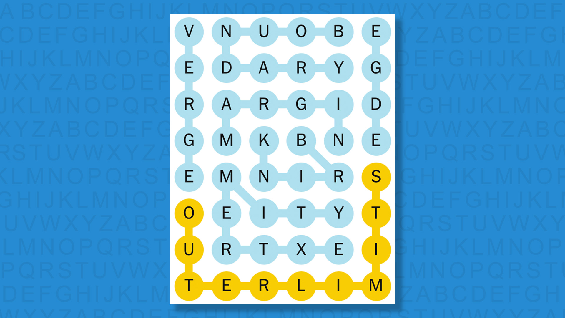 NYT Strands answers for game 764 on a blue background