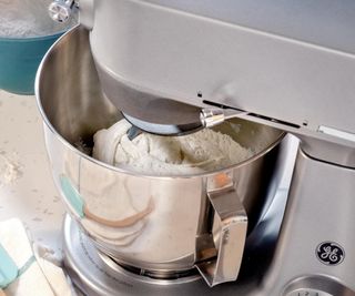 GE Stand Mixer making bread