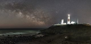 Milky Way over Montauk Point Lighthouse