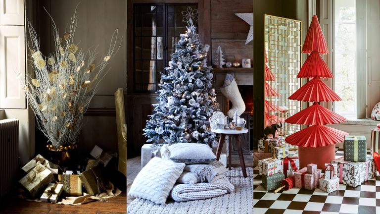 A composite of alternative Christmas tree ideas
