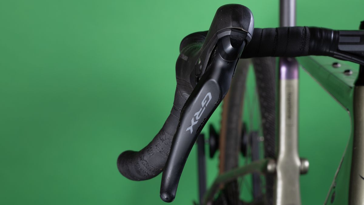 Enve G Series Gravel Handlebar detail showing angle of controls