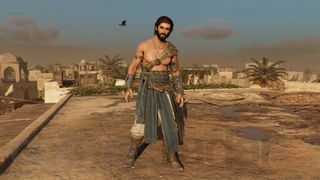 Assassin's Creed Mirage Basim wearing Sand outfit