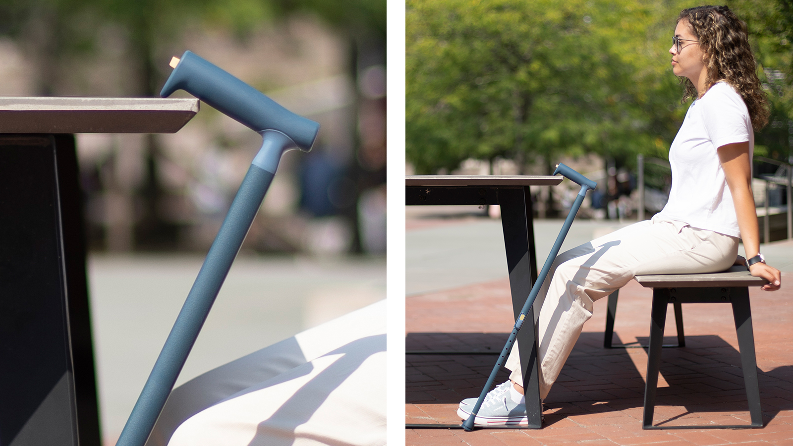 Michael Graves Design walking cane in blue