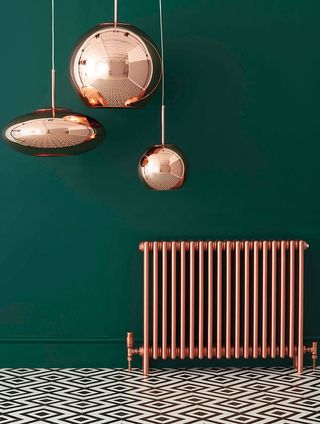 Copper radiator in home