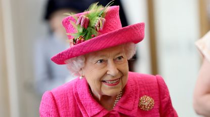 Queen Elizabeth II during a visit to the NIAB