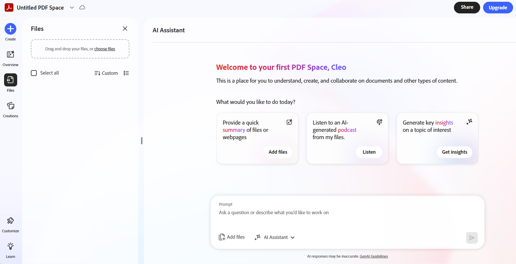 PDF spaces tool - getting started