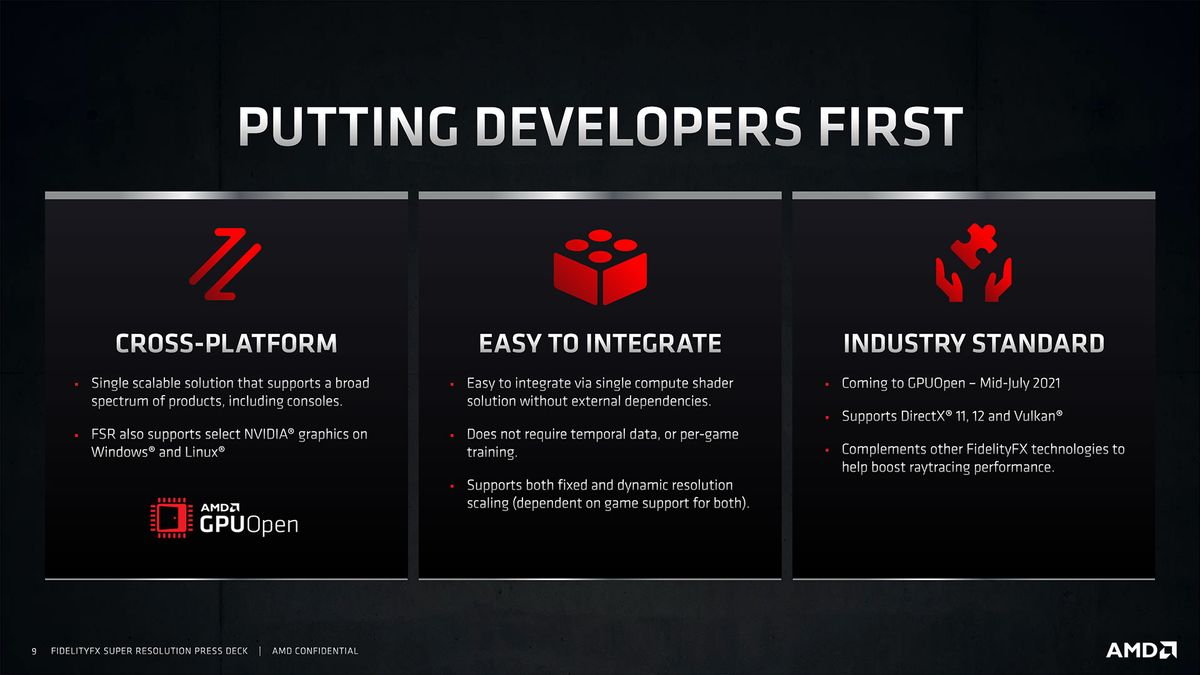 AMD FidelityFX Super Resolution slide deck