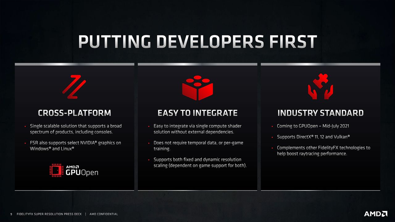 AMD FidelityFX Super Resolution slide deck