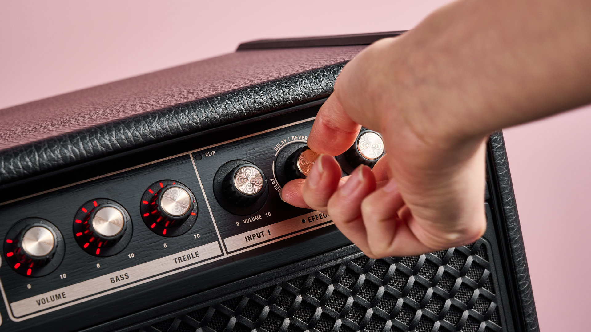 Knobs being turned on the Marshall Bromley 450