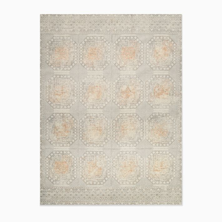 patterned neutral rug