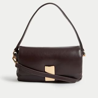 M&S Burgundy Baguette Bag