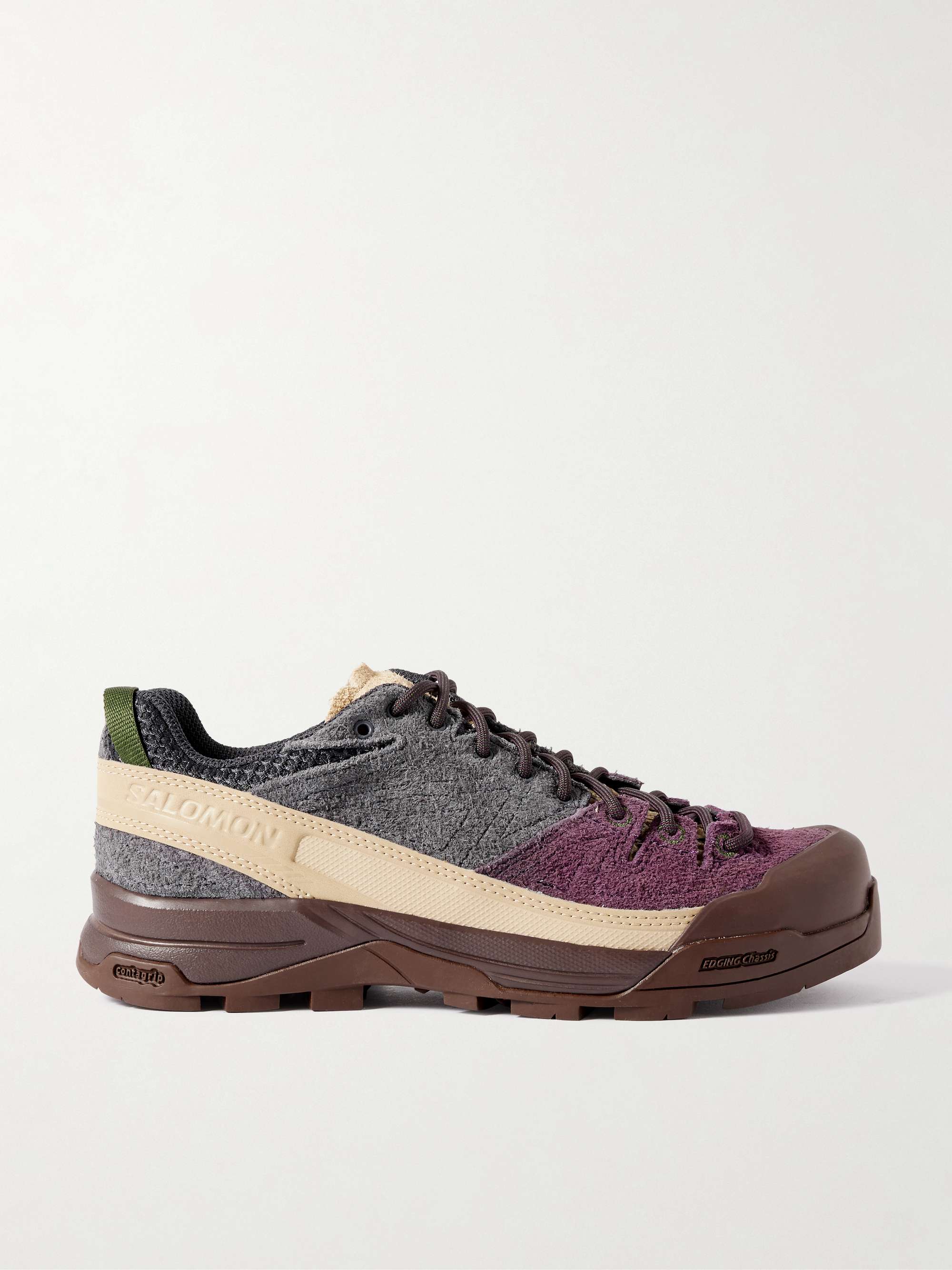 X-Alp Rubber and Mesh-Trimmed Brushed-Suede Sneakers