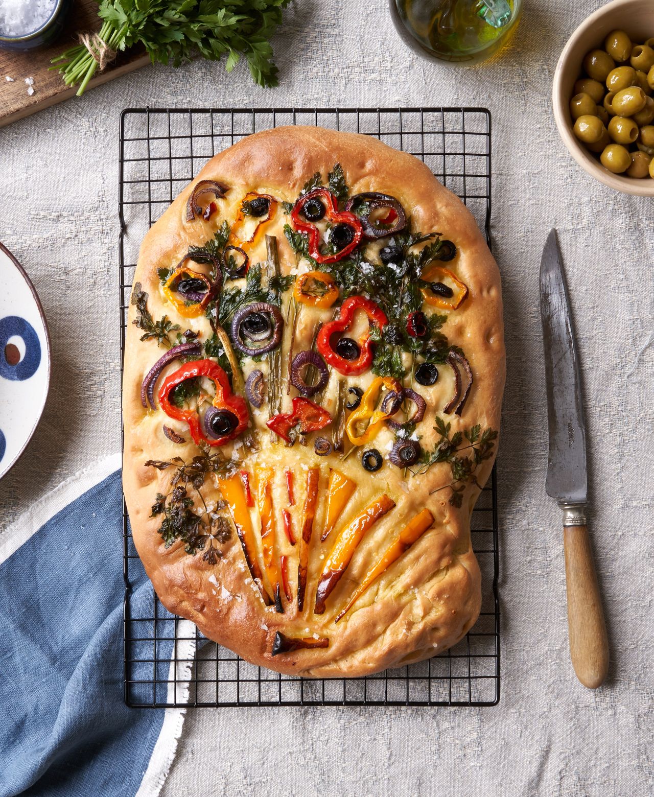 Bread art focaccia