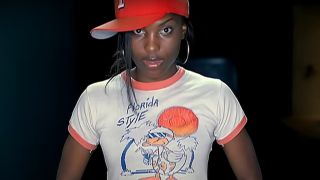 LaNisha Cole in Pharrell Williams' "Frontin'" music video.