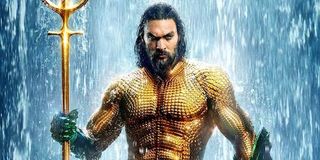 Momoa in Aquaman's suit