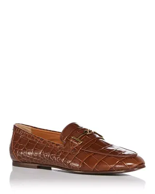 Tod's Kate Croc Print Loafers