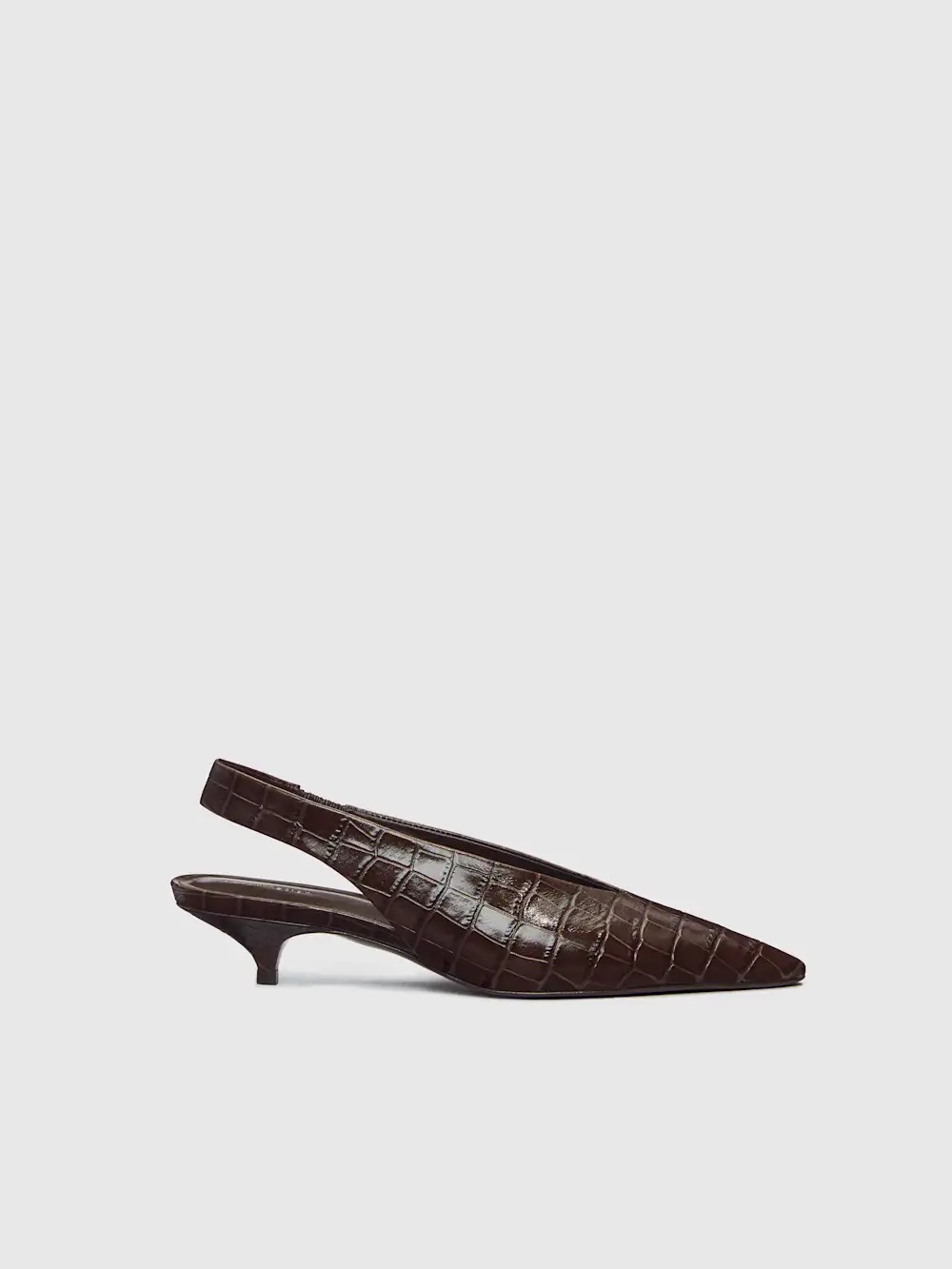 Reformation Slingback Pumps Croc Leather