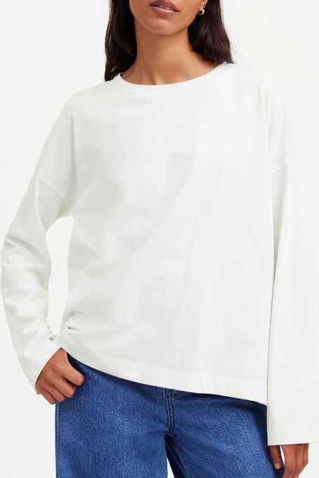 Easy Crewneck Long-Sleeve Tee
