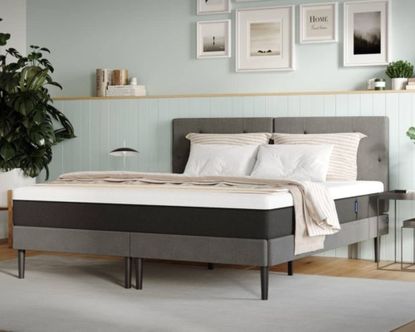 A mattress in a modern bedroom, illustrating what is a memory foam mattress