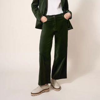 cropped velvet trousers