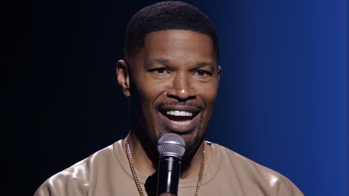 Screenshot of Jamie Foxx&#039;s big smile in What Had Happened Was special