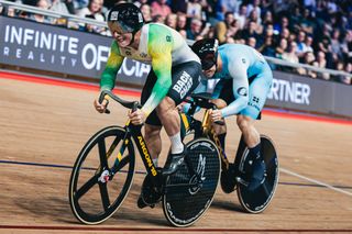 Matthew Richardson competing at the UCI Track Champions League in 2023