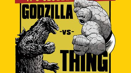 Godzilla and The Thing face off.