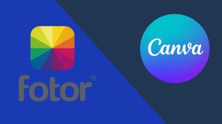 Canva Vs Fotor, their logos are placed opposite each other.