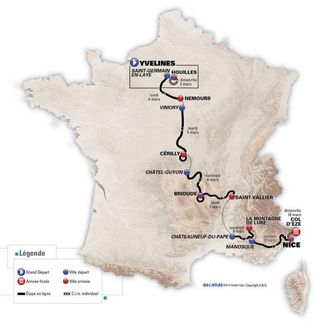 The 2013 Paris-Nice route map
