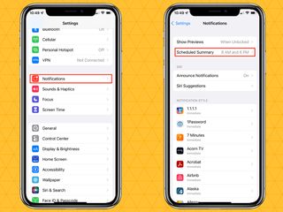 how to set up a notification summary in iOS 15