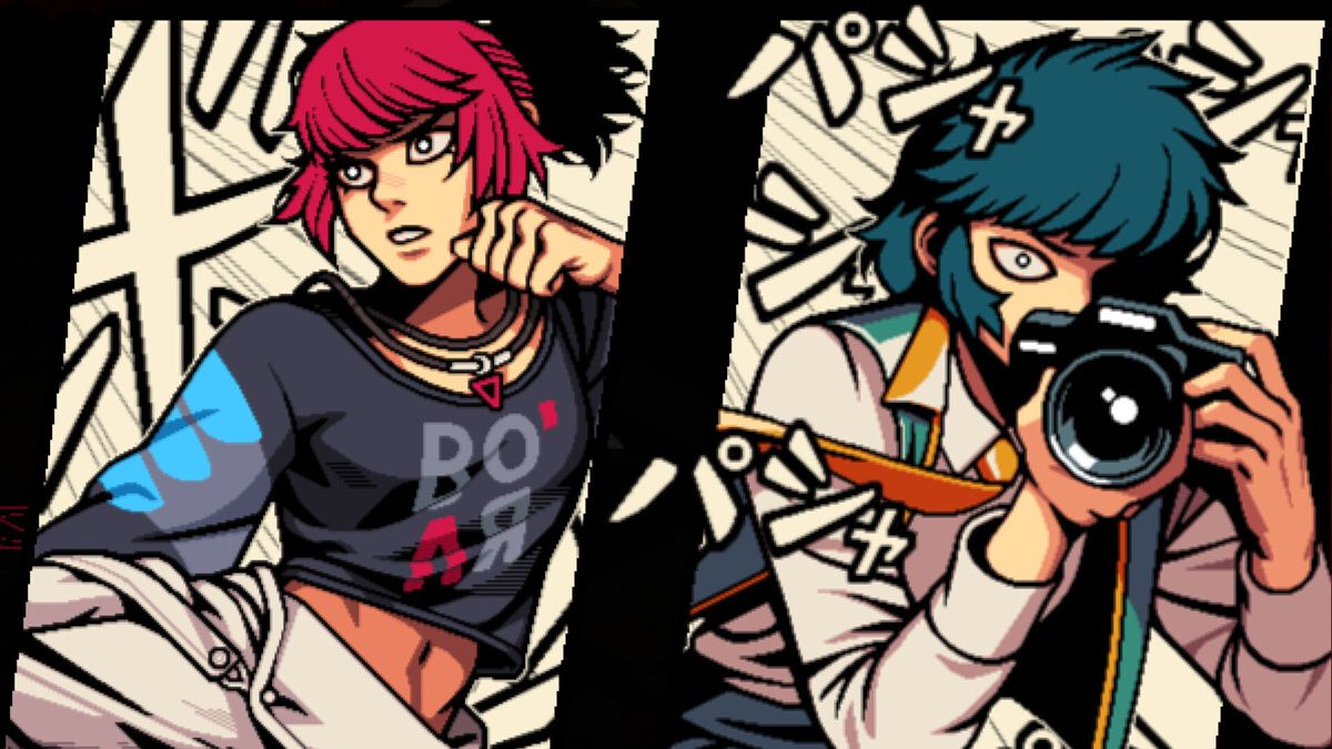 demonschool art showing two characters