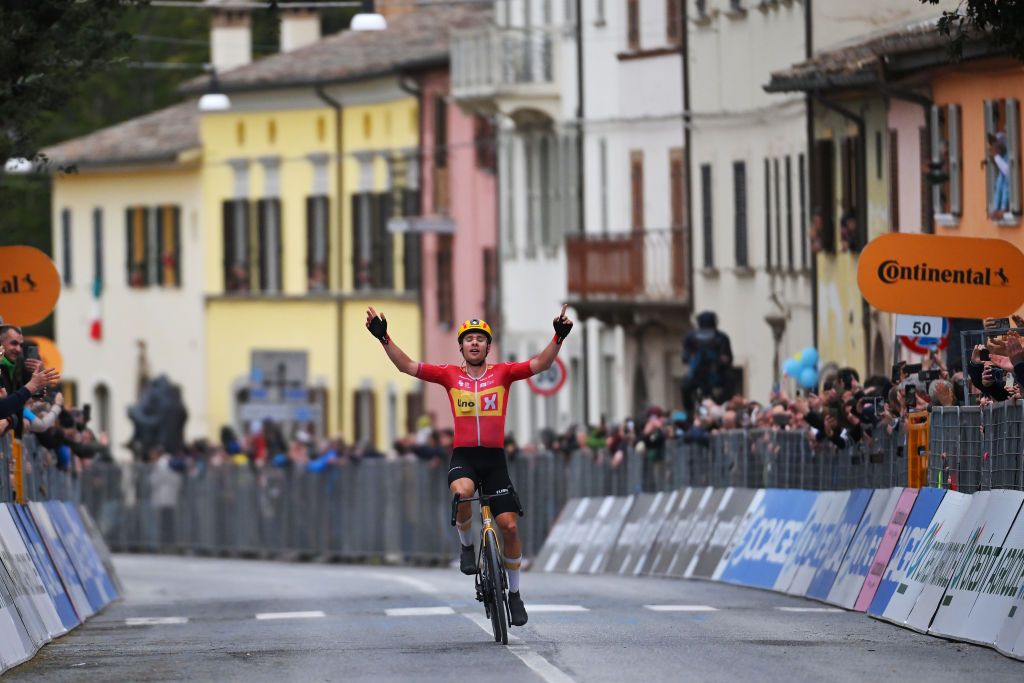 Tirreno-Adriatico 2025: Fredrik Dversnes celebrates victory after a day-long breakaway